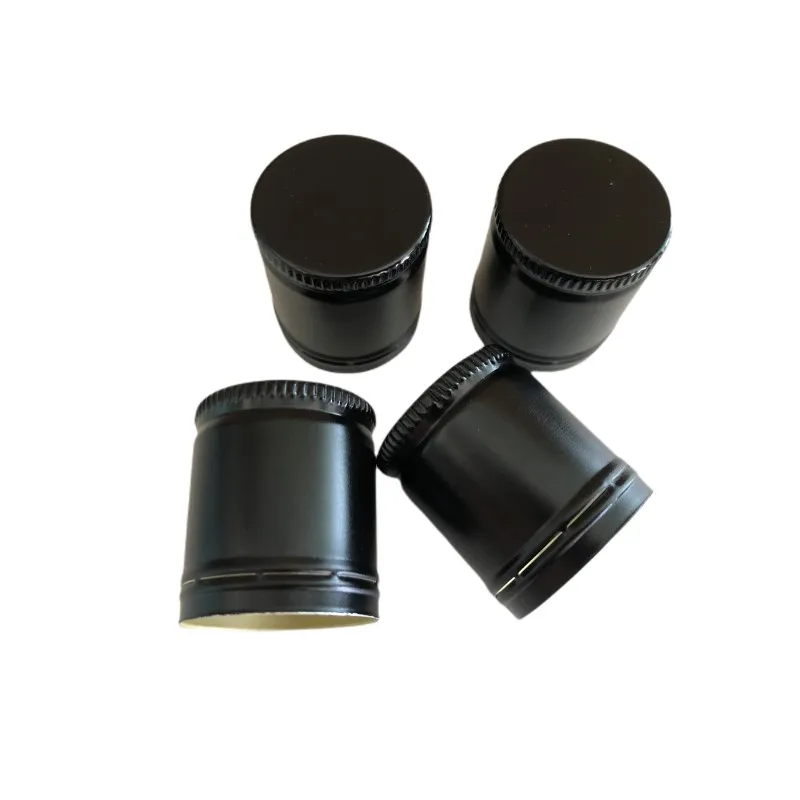 Custom 30x35mm aluminum bottle cap aluminum screw cap for brand whisky vodka liquor