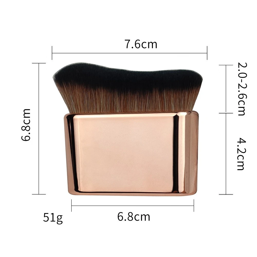 Hot Sale Luxury Kabuki Black Handle Wave Curved Single Powder Foundation Single Makeup Brush New Body Tanning Brush