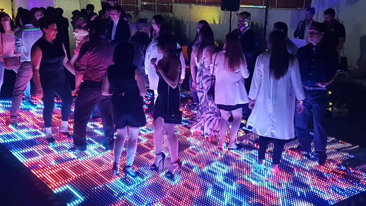 Illuminated led dot RGB Visualisation Video Disco Floor