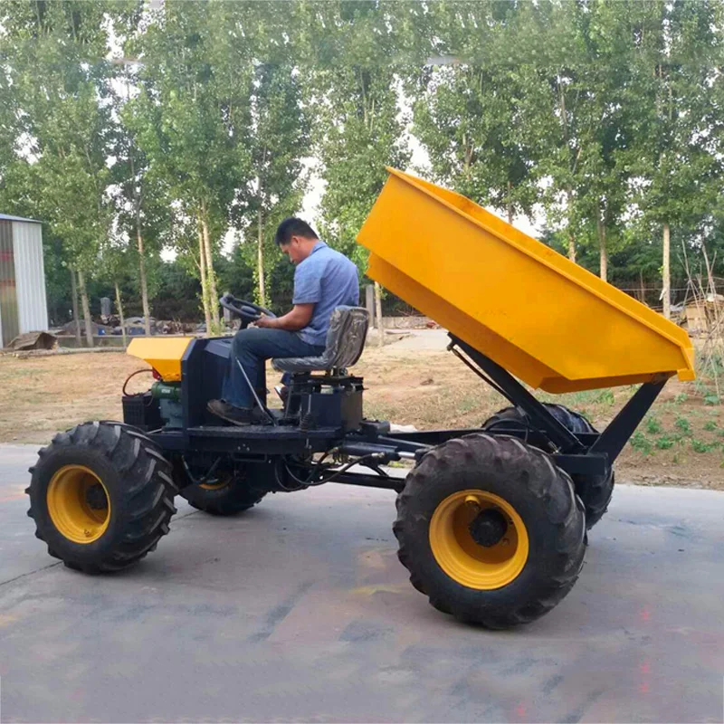 Custom ODM Zy100 1T Electric Mini diesel 4x4 Loader Dumper Small Crawler Dump Loading Tipper Trucks for Concrete