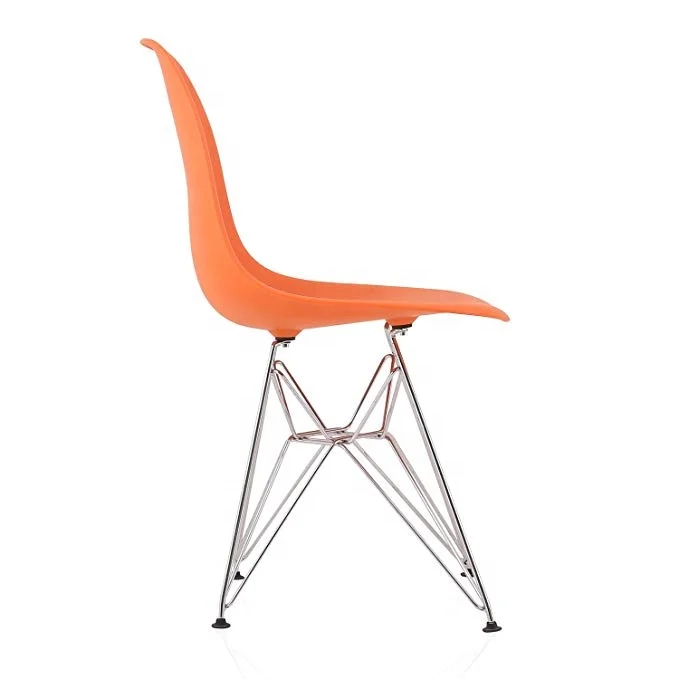 Silla plastico patas metalicas chair modern plastic creative office steel frame leisure chair