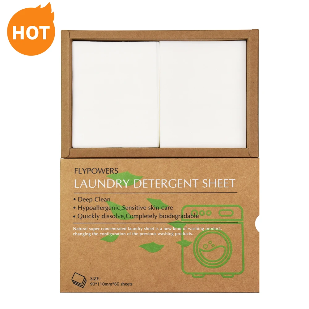 Ultra Concentrated Clothes Cleaning Tablet Plant Formula Laundry Detergent Sheets Washing Powder Sheets For Sensitive Skin