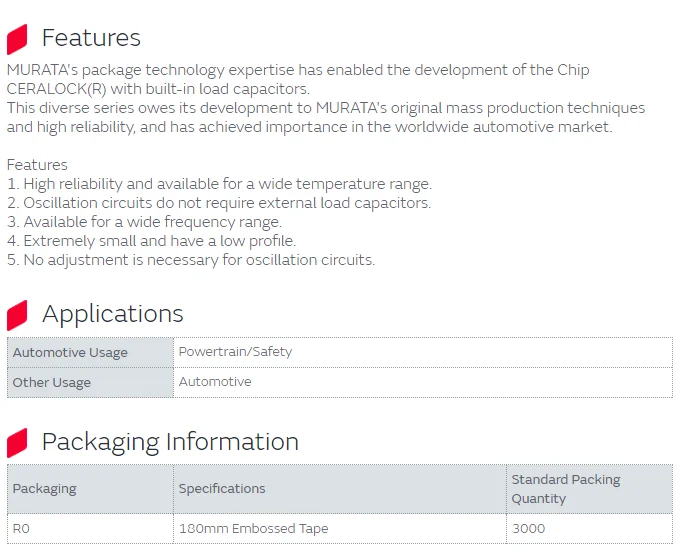 CSTCE10M0G52A-R0 10 МГц 10pF 3213 керамический резонатор ceralock SMD Кварцевый резонатор
