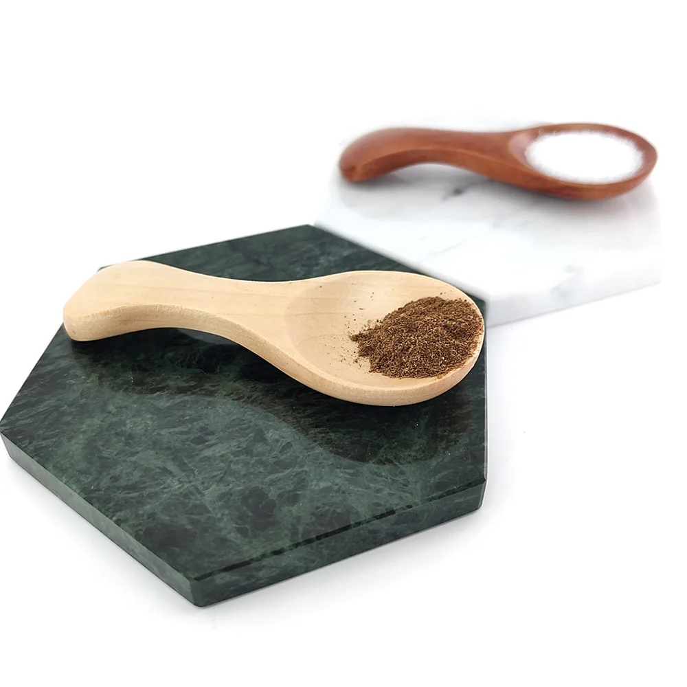 Small Wood Bamboo Tea Spoon Clamp Wooden Coffee Bean Measuring