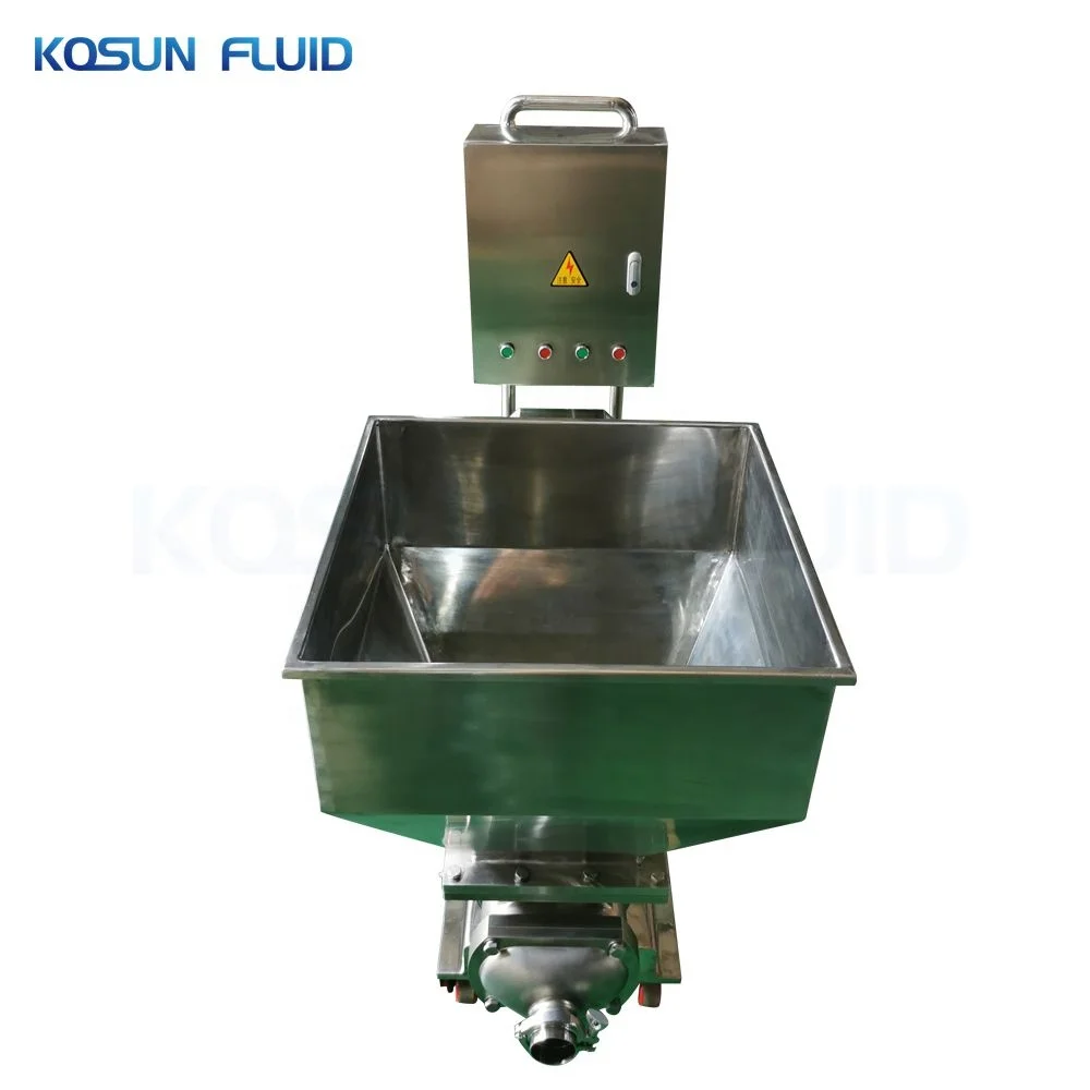 Stainless steel 304 316l high viscosity double twin screw pump with hopper