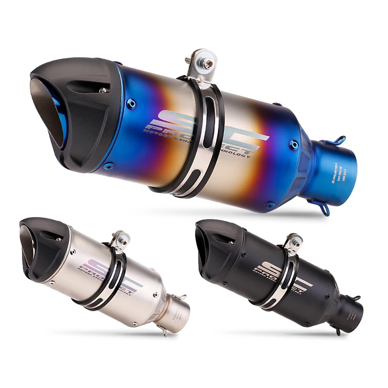 Universal Motorcycle Exhaust System Tube 51MM Motorcycle Exhaust Muffler Stainless Steel Escapes Pipe