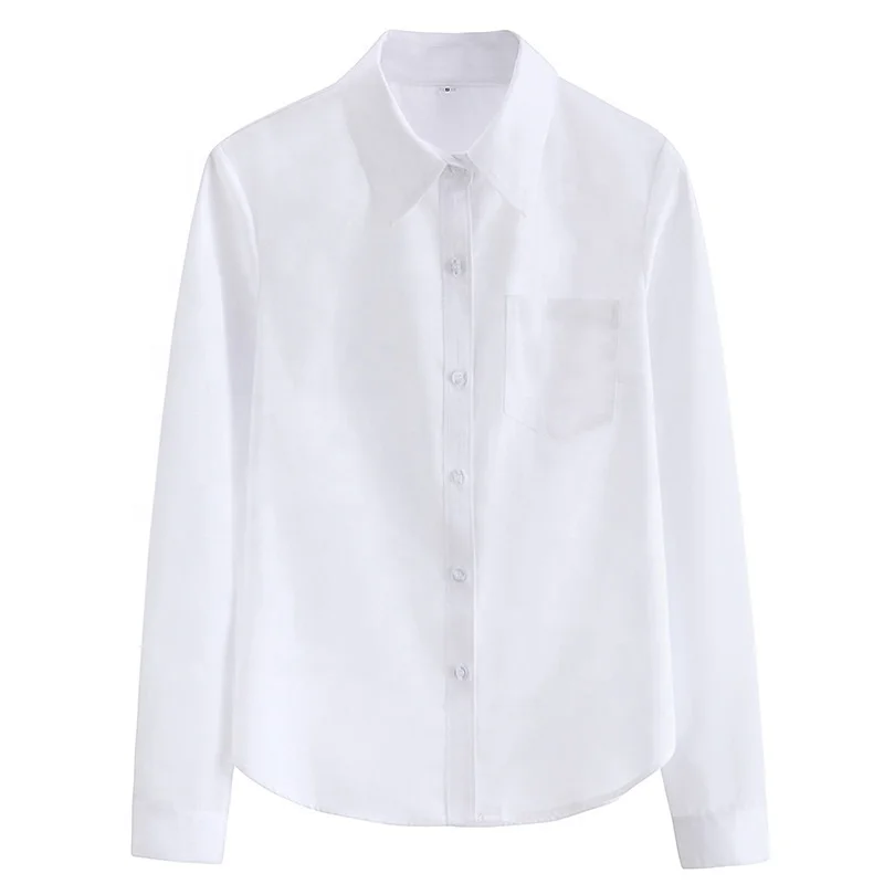 Дешевая белая школьная форма для мальчиков и девочек, рубашка, топ, блузка