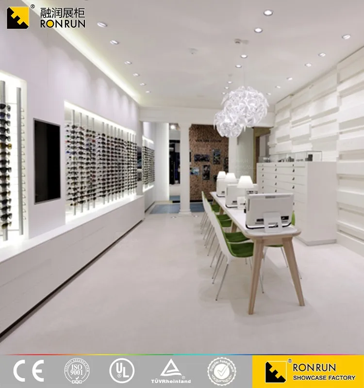 Simple design for sun glasses shop decoration display stand showcase for optical shop