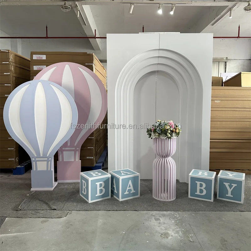 Wedding Decoration Ripple Plinth Stand Acrylic Panel Round Ripple Arch Backdrop Wall