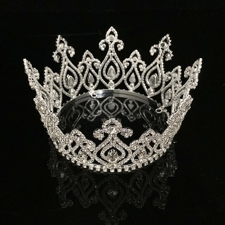 Pageant Full Circle Tiara Crystal Crown Headband King Queen Wedding Party Costumes