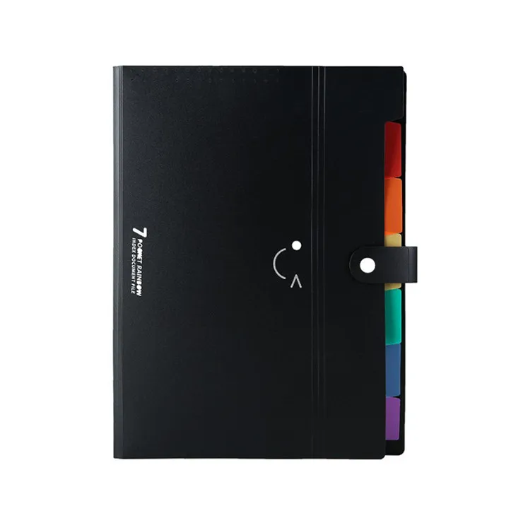 12 pockets expanding file folders stationery wholesale office supplies a4 size Multi colors PP document pouch folder with flap