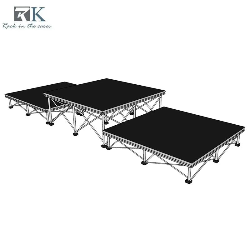 Light weight easily install 4ft*4ft*16 inches/24 inches smart stage for events