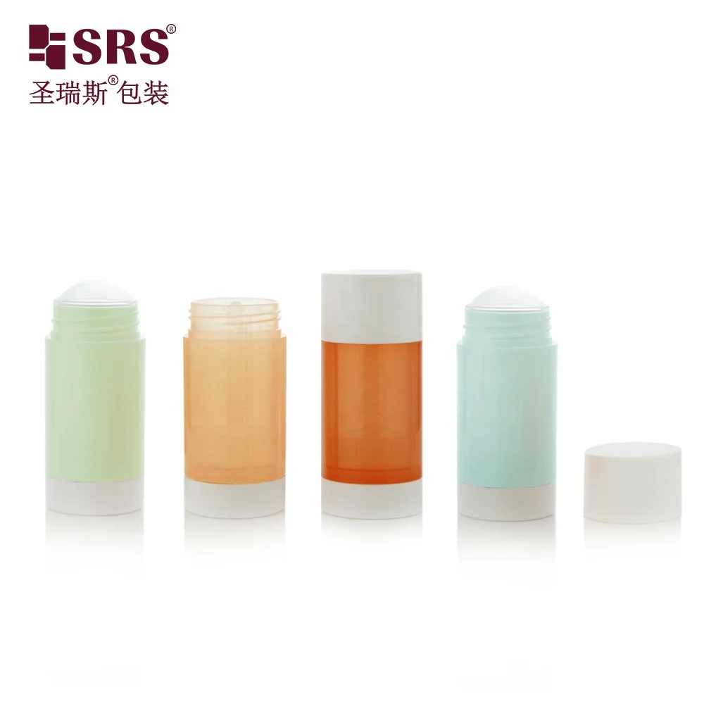 D048 New Design Empty  PP PC Plastic Skincare Twist Up Deodorant Container Bottom Fill Type Manufacture