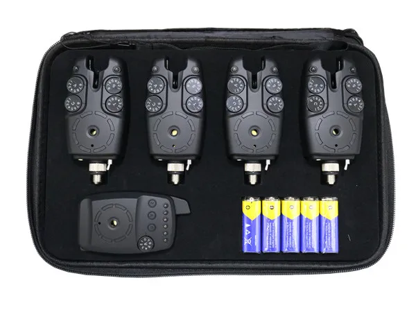 High quality JZH-RF1988 4+1 cheap durable sensitive wireless carp bite alarm set