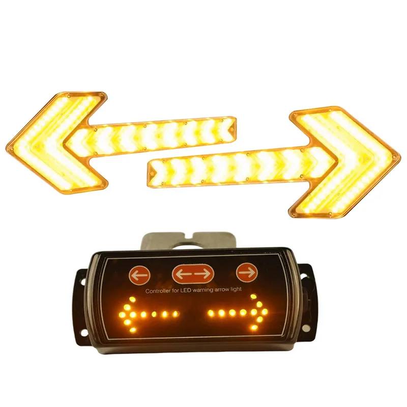 High Quality R65 Amber Color Wireless Control Led Flashing Directional Warning Traffic Light Truck Led Arrow Rear Tail Lights