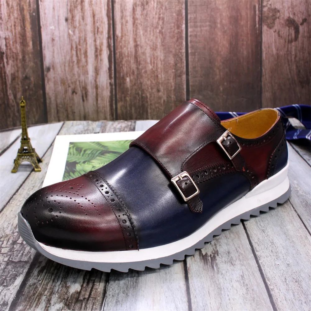 Sh10780a красная подошва chaussures homme 2024 кожаная умеренная обувь для мужчин