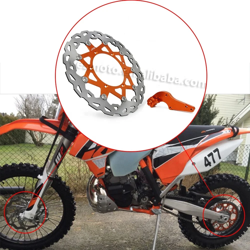 Мотоциклетный внедорожник для XC XCW SXF 125-530 XCF 2010-2015 оранжевый 320 мм передний плавающий тормозной диск ротор и кронштейн