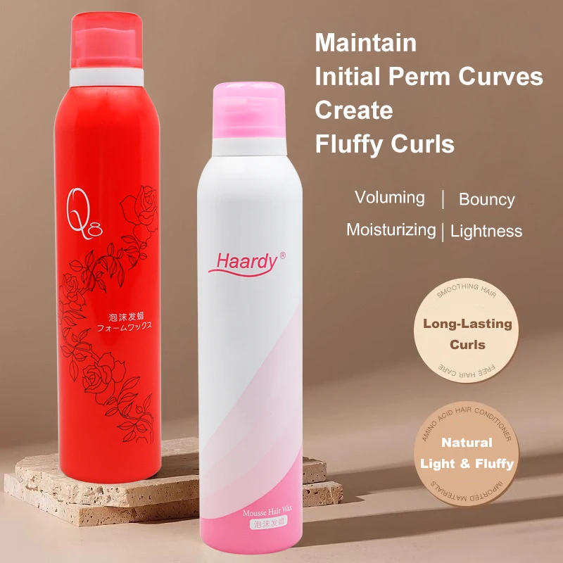 Эластичный увлажняющий пушистый Уход за волосами из пены воск гель для укладки пузырьковый мусс женщин вьющиеся волосы