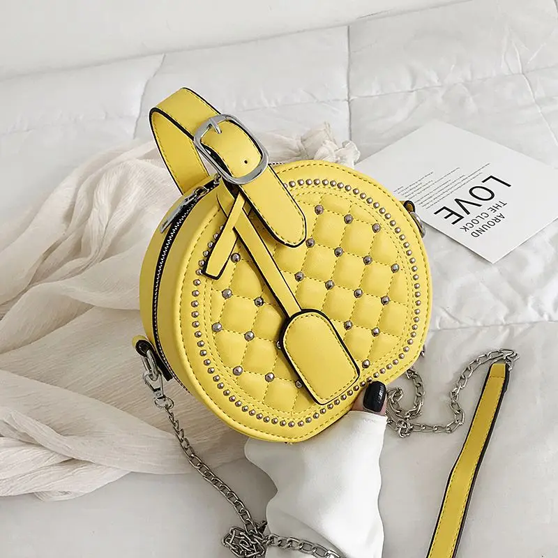 Роскошная дизайнерская классическая сумка через плечо с рисунком венге, женские круглые сумки через плечо с заклепками на молнии для женщин