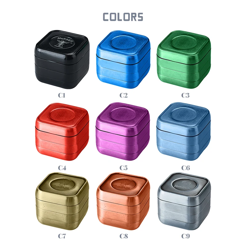 Smoking accessories herb manual crusher metal grinder brand zinc magnetic customized