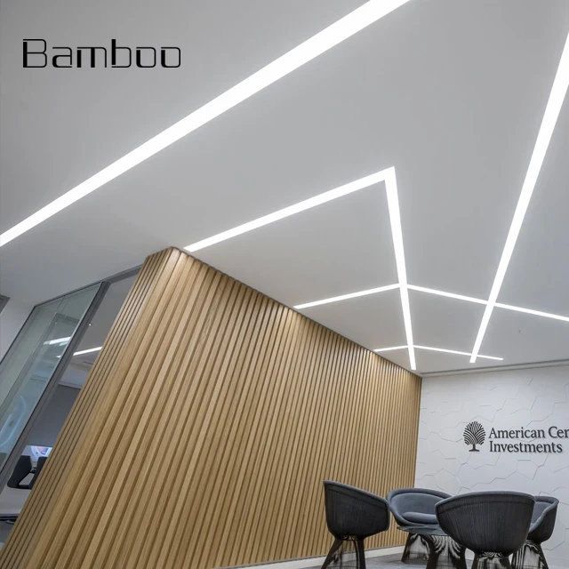 Customized 20W-40W Aluminum Office Ceiling Light Fixture 2ft 4ft Linkable Suspended LED Pendant Linear Light with 1200mm Tubes