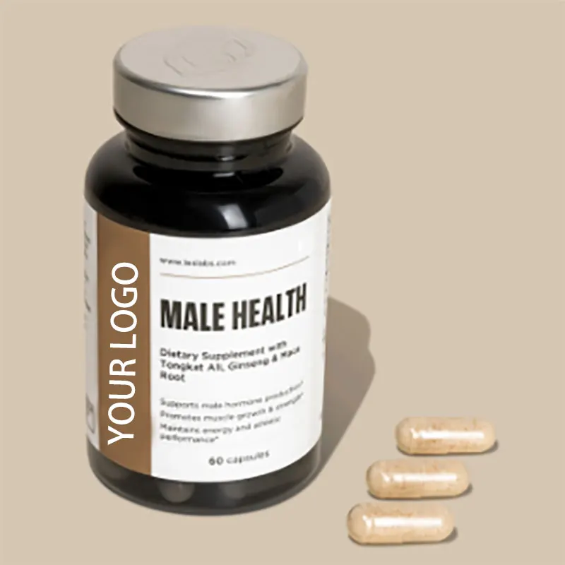 Male Hormone Booster Laboratory Male Health Capsules with Keratinous Goat Grass and Maca