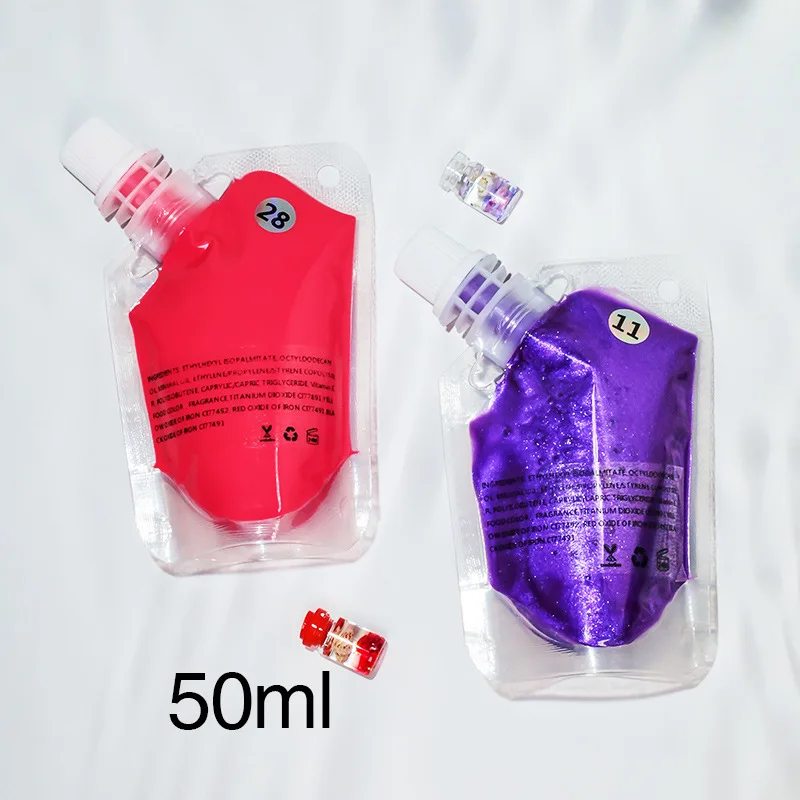 custom flower organic nude lip gloss high pigment liquid lip tint matte glitter lipgloss vendor 50ml wholesale