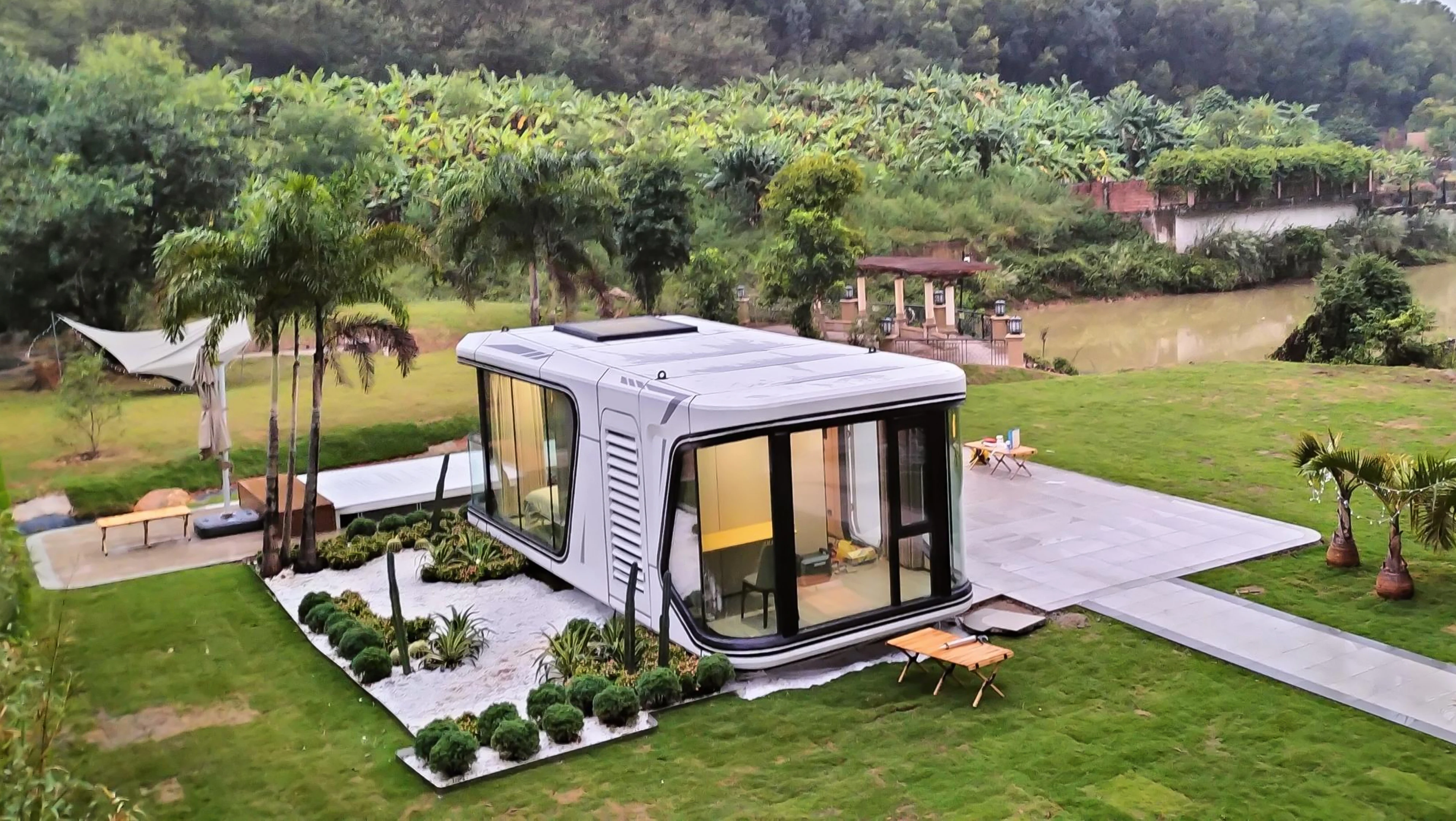 Small Modular Homes Prefab Structural Resort Prefab Resort Capsule Prefab Resort Capsule Hotel Easy Assemble Prefab House