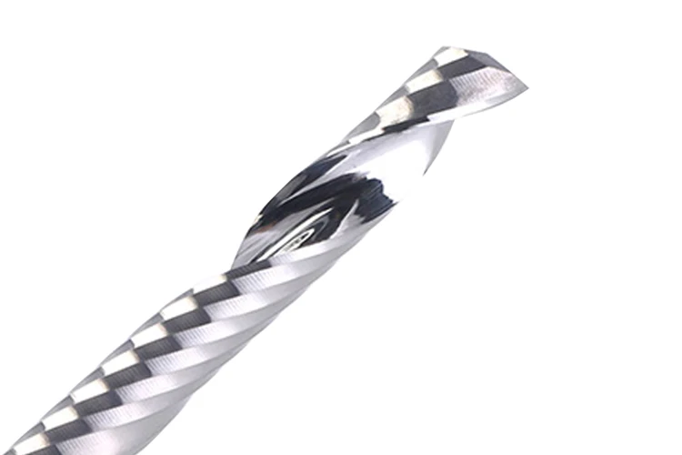 JR CNC Cutting Tools Single Flute End Mill Carbide Router Bits For Wood Aluminum