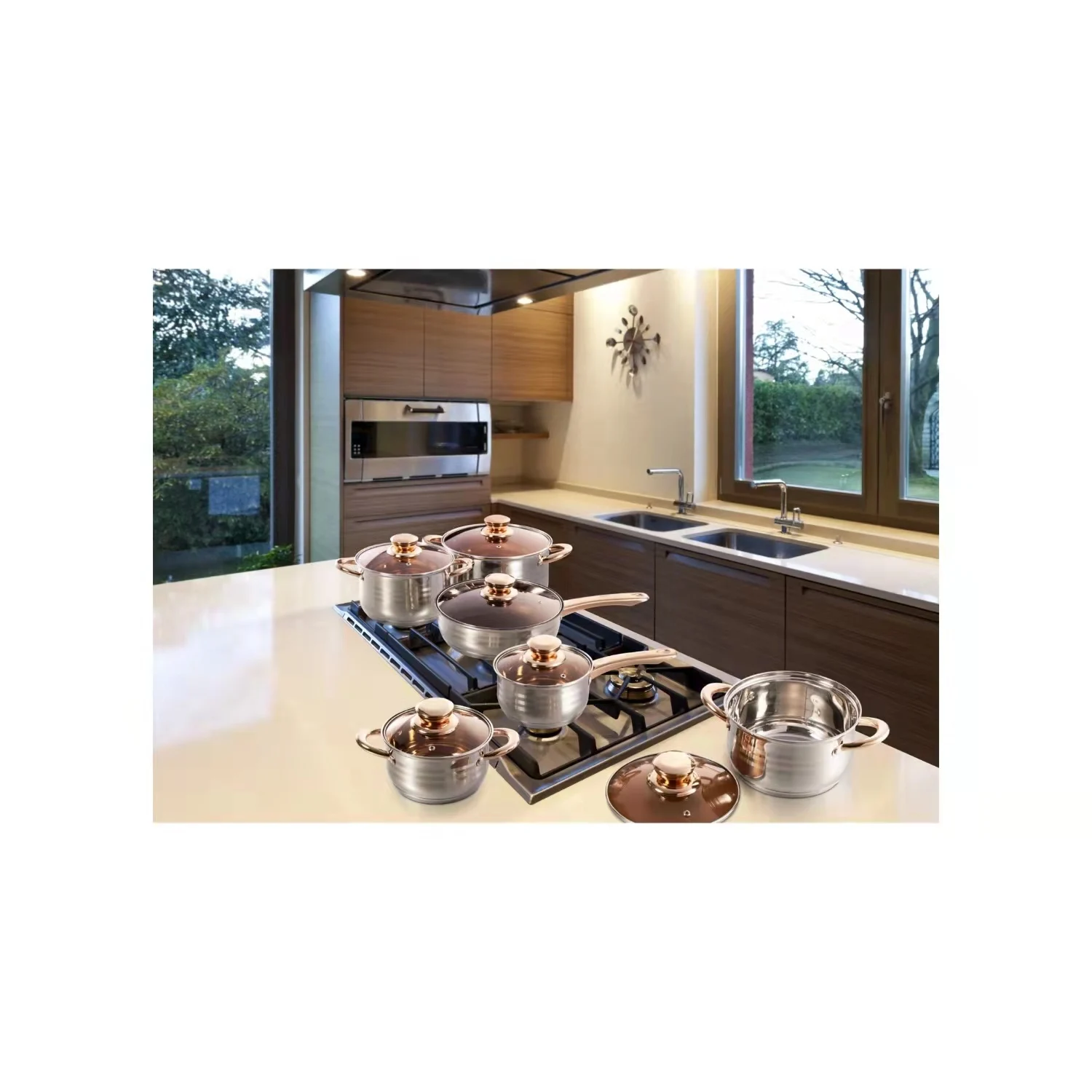 Hot Selling Multi Purpose Non Stick Stainless Pot Non-Stick Cookware Set Cooking For Sale