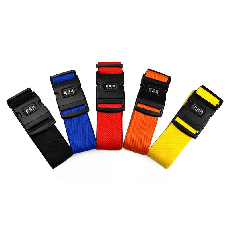 Factory High Quality Luggage Belt Strap Tape Polyester Webbing Strap For Bag Luggage Suitcase Strap With Passcode Lock