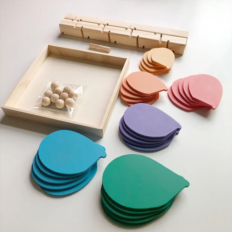 Rainbow Wooden Music Tree  Wooden Tree Marble Ball Run Track Game Magical Sound Tree  Kids Intelligence Educational Toy