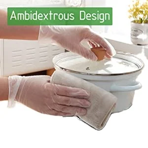 100pcs/box Gloves Medical Examination Food Grade Restaurant Household Tattoo Gloves Disposable Clear Vinyl Gloves Powder Free