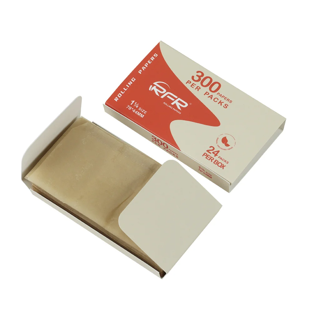 Super RFR Rolling Paper Unbleached Brown Paper with 300 Leaves Smoking Rolling paper