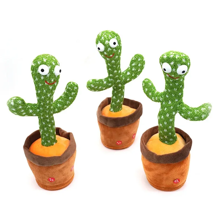 Dancing Cactus Singing Dancing Saxophone Plush Doll Stuffed Toy Christmas Gifts For Children