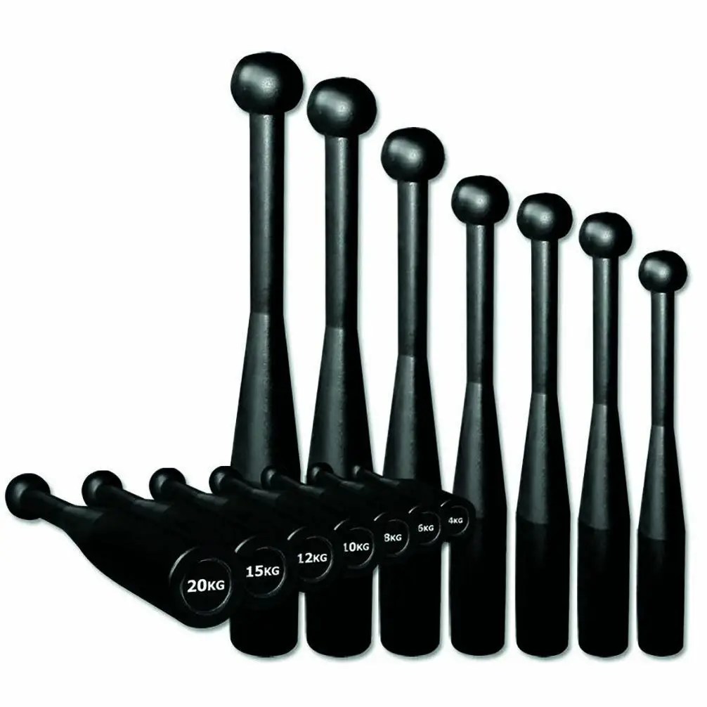 Indian Club Bell Solid Steel Clubbell Cross fit Gym Core Strength Fitness NEW