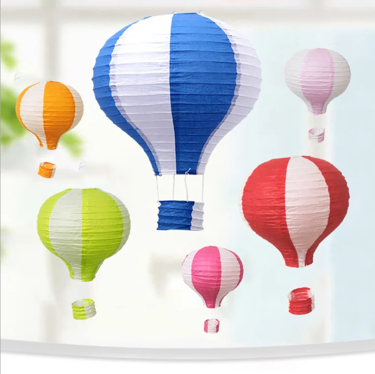 party decoration Colorful hot air balloon Hanging paper lanterns  for home Decoration