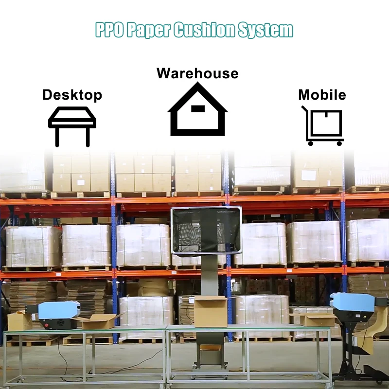 2024 New Release Packaging Protective Making Pad Cushion System Kraft Paper Void Fill Machine