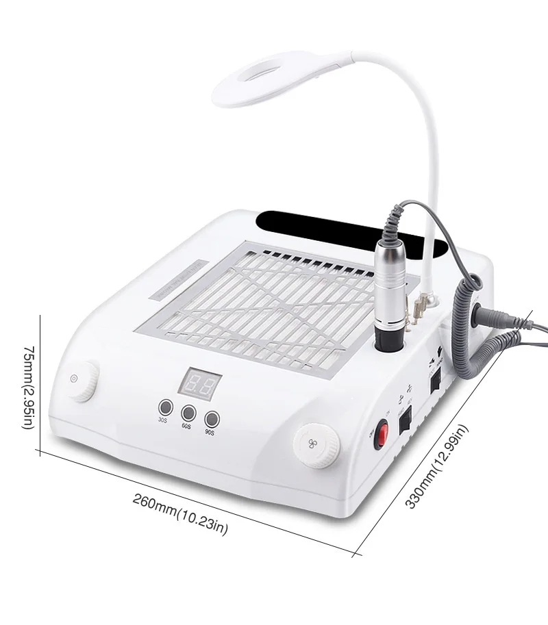 35000rpm Electric Nail Drill Polisher Nail Dust Cleaner Vacuum Suction Machine Nail Gel File Curing Dryer Manicure Device CE EU