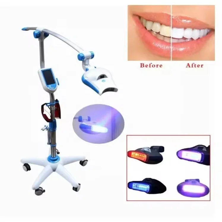 Foshan factory whitening teeth products mobile design teeth whitening devices 3 color LED dental teeth whitening lamp