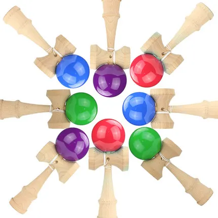 Professional Wholesale Wooden Kendama Holder Skill Sword Ball Crack Classical Outdoor Skillful Juggling Ball Early Education Toy