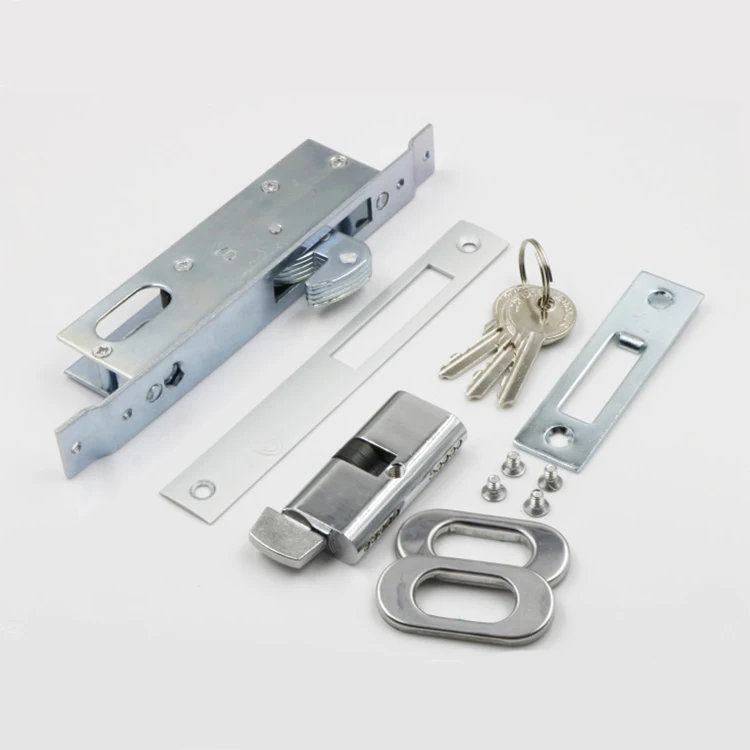 Double Sided Opening  Door Lock Aluminum Mortise Lock for Sliding Door