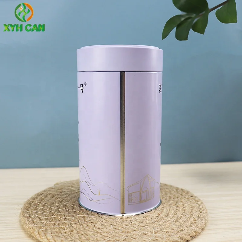 Food grade airtight tin boxes with double lids for tea coffee beans snacks packages custom white matte finish