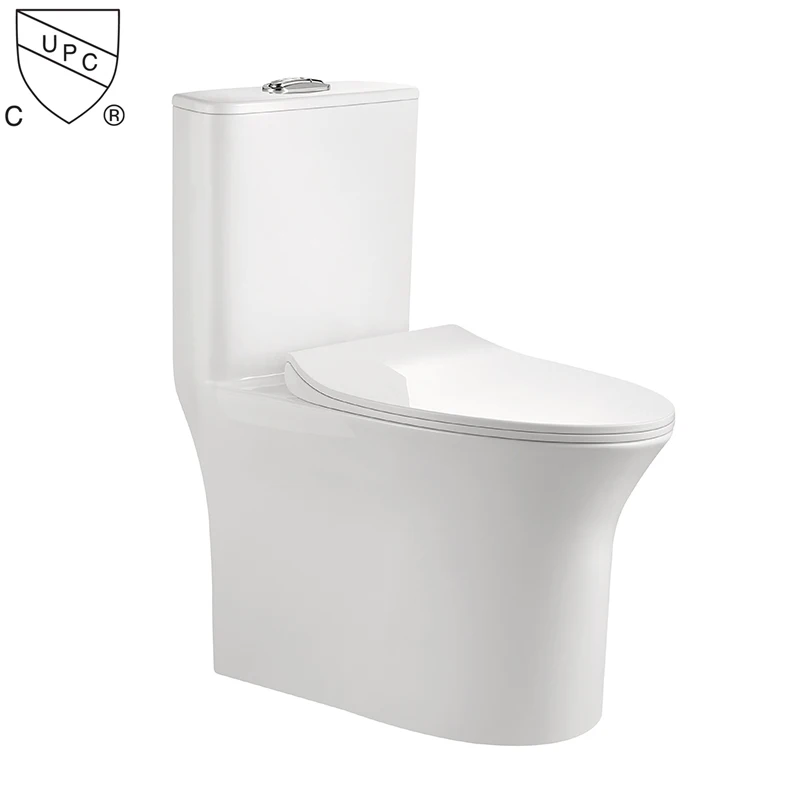China Sanitary Ware Manufacturer One Piece S-Trap Toilet Bathroom Siphon Flushing  Cupc Wc Toilet