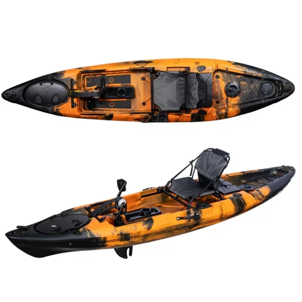 LSF  single one person kayak sales on  canoe/kayak boat   Plastic  pedal fishing kayak  with motor powered  CE  certificate