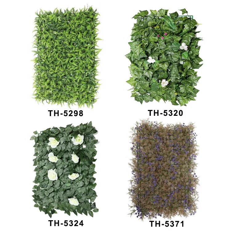 Artificial Boxwood Wall Hedge Garden Privacy Leaves Panels Green Grass Wall