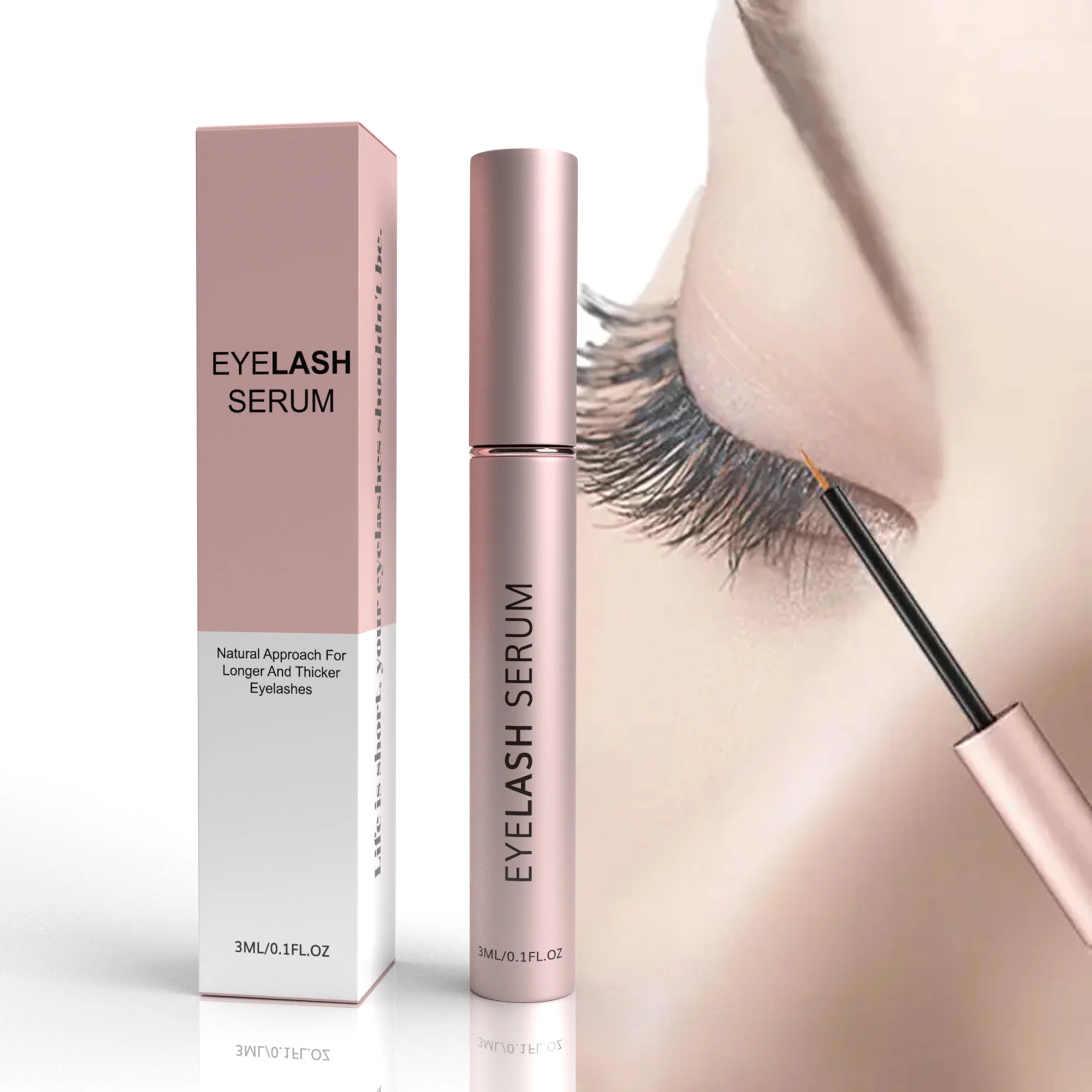 OEM Custom Organic Natural Lashes Conditioner Keratin Fluid Serum For Eye Lash Serum Eyelash Growth Treatments Vegan Oil Free