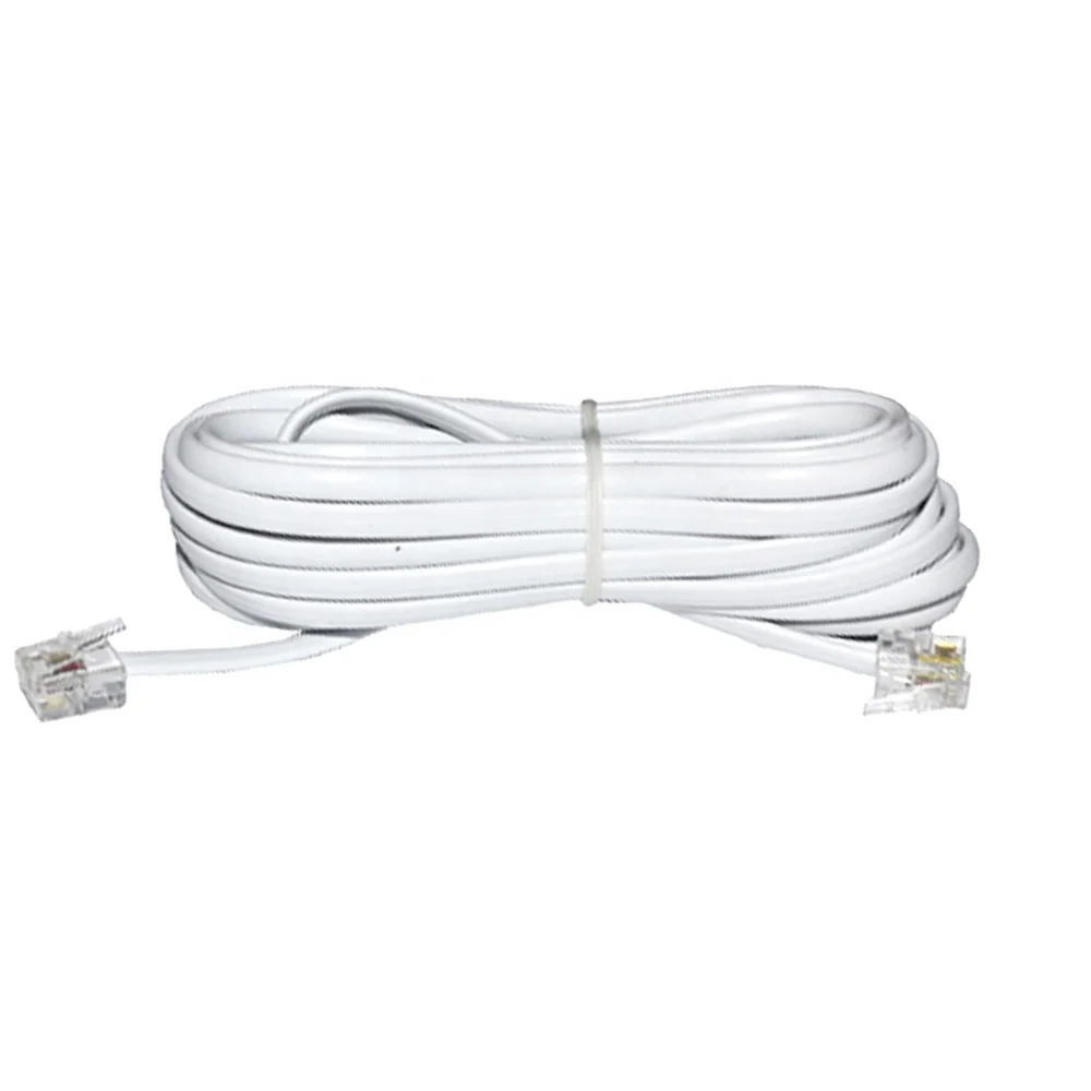 3ft 6P4C Male to 6P4C Male Cable RJ11 to RJ11 Patch Cable Telephone Cord