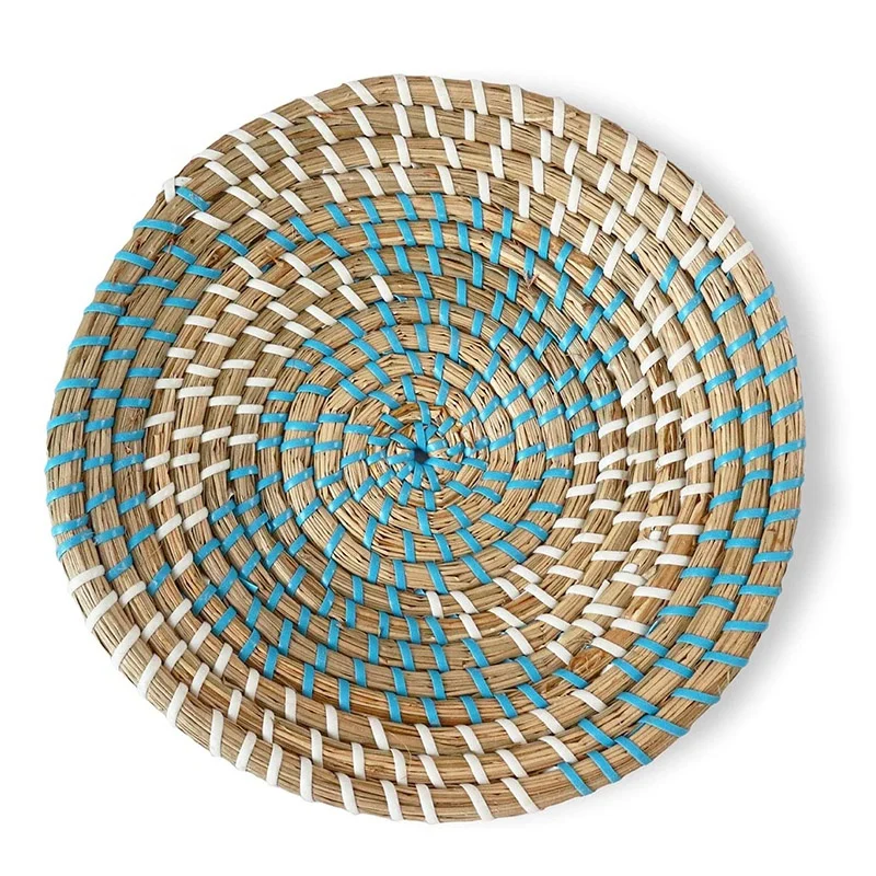 Handmade Seagrass hanging woven wall basket rattan wall decor for Housewarming Gift