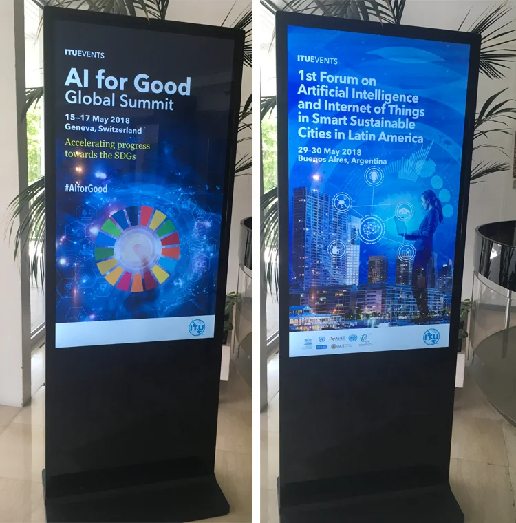 49 inch LCD vertical screen digital standee with advertising media player